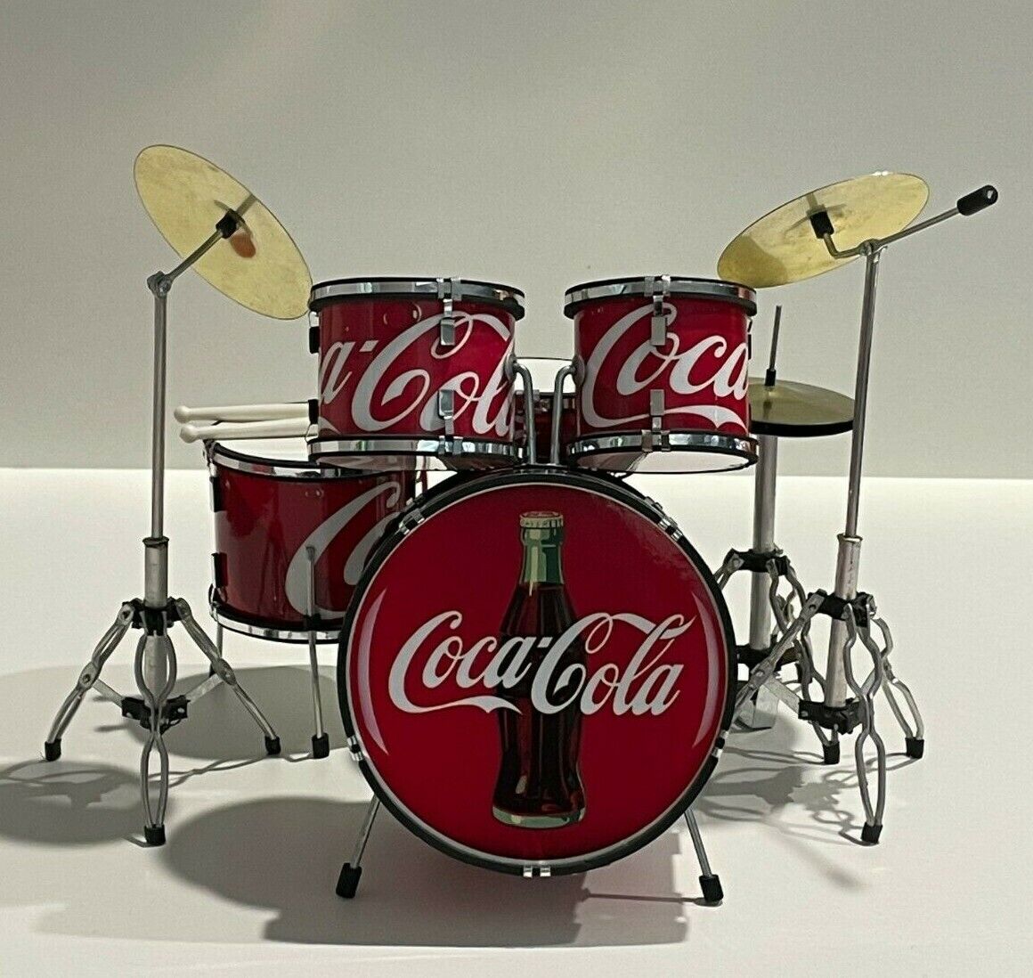 Coca Cola Miniature Replica Drum Kit Brand New Coke