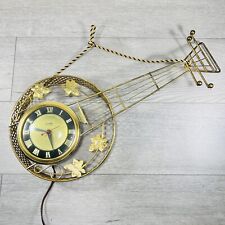 Vintage Mid Century Modern United Banjo Wall Clock Model 260 Retro Works Great picture