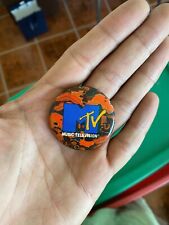 Vintage  MTV Logo Music Button Pin  picture
