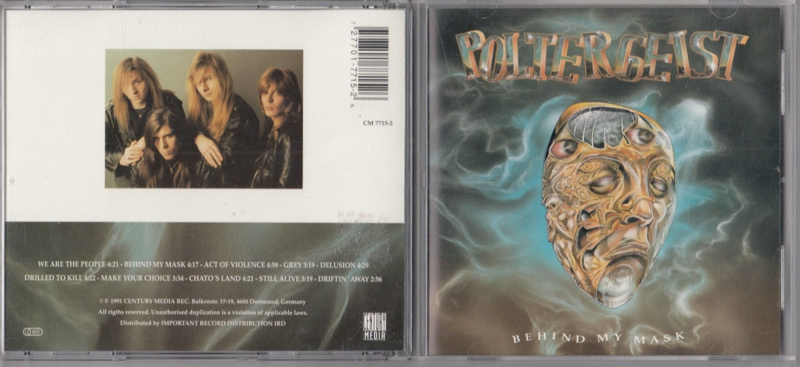 Poltergeist - Behind My Mask  (Swiss Metal) (CD, Century Media (USA))