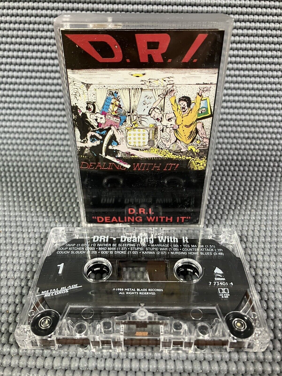 DRI Cassette Tape DEALING WITH IT 1985 CLEAR SHELL Punk Hardcore - Tested