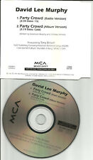 DAVID LEE MURPHY Party Crowd 2TRX w/ RARE RADIO TRK PROMO DJ CD single USA MINT picture