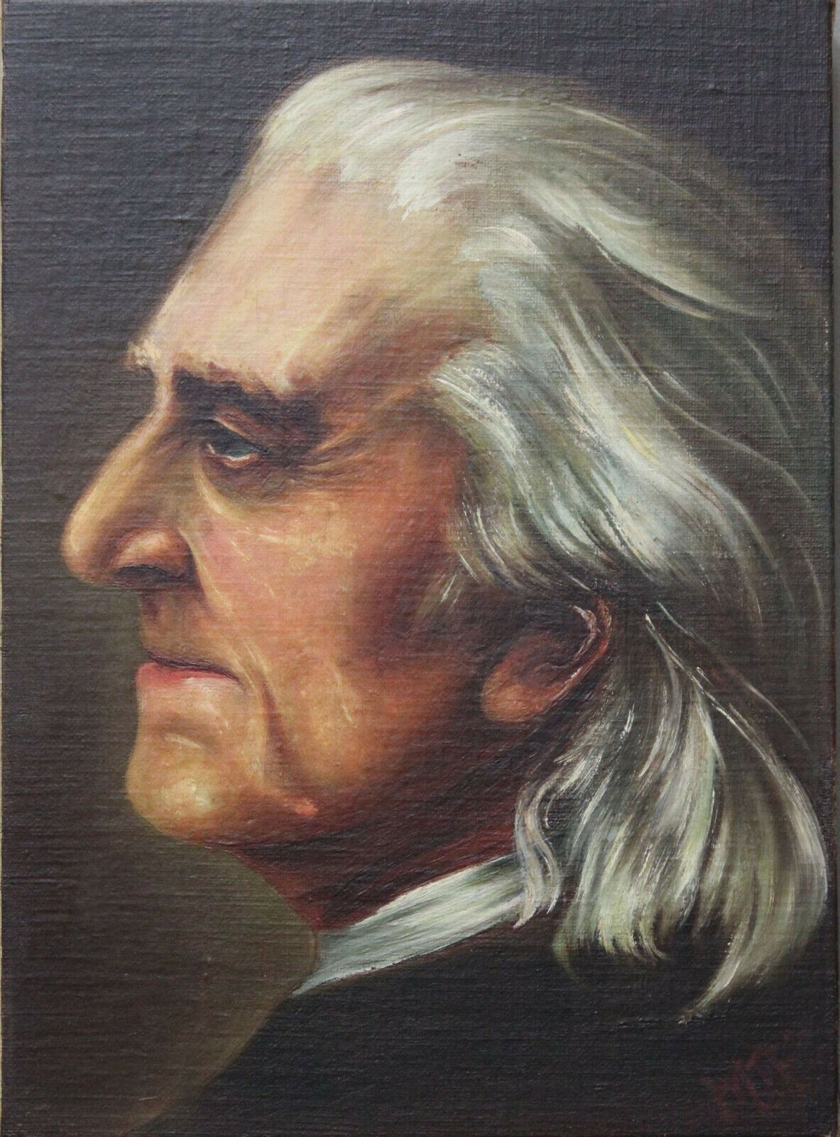 Composer Franz Liszt oil painting on canvas signed c. 1910 after H. Torggler