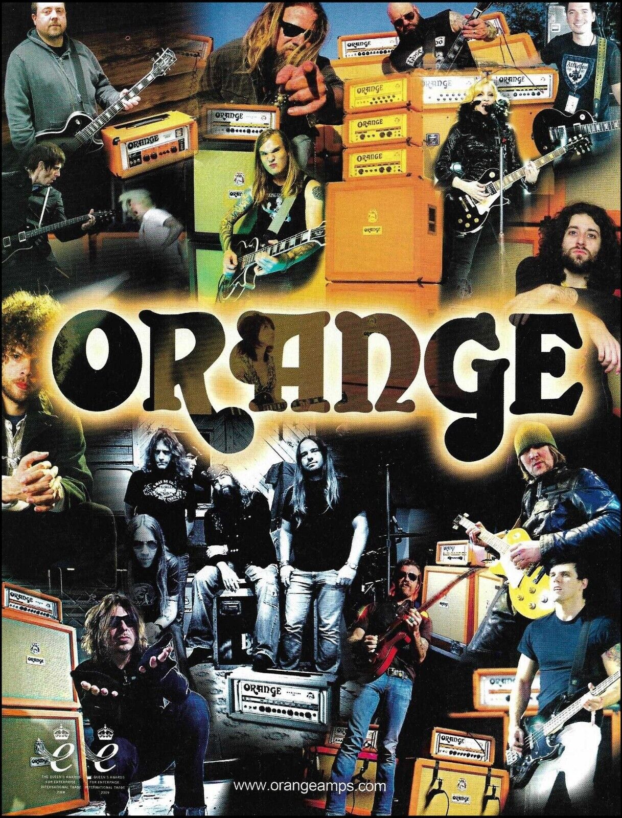 Rock Guitarist choose Orange guitar amplifier advertisement 2009 amp ad print