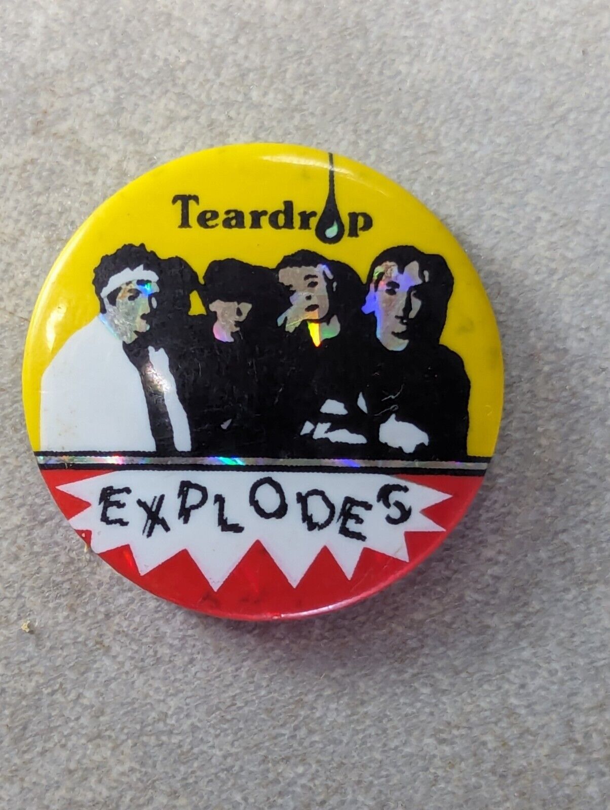 Vintage 80s Teardrop Explodes PIN BADGE Purchased Around 1986 