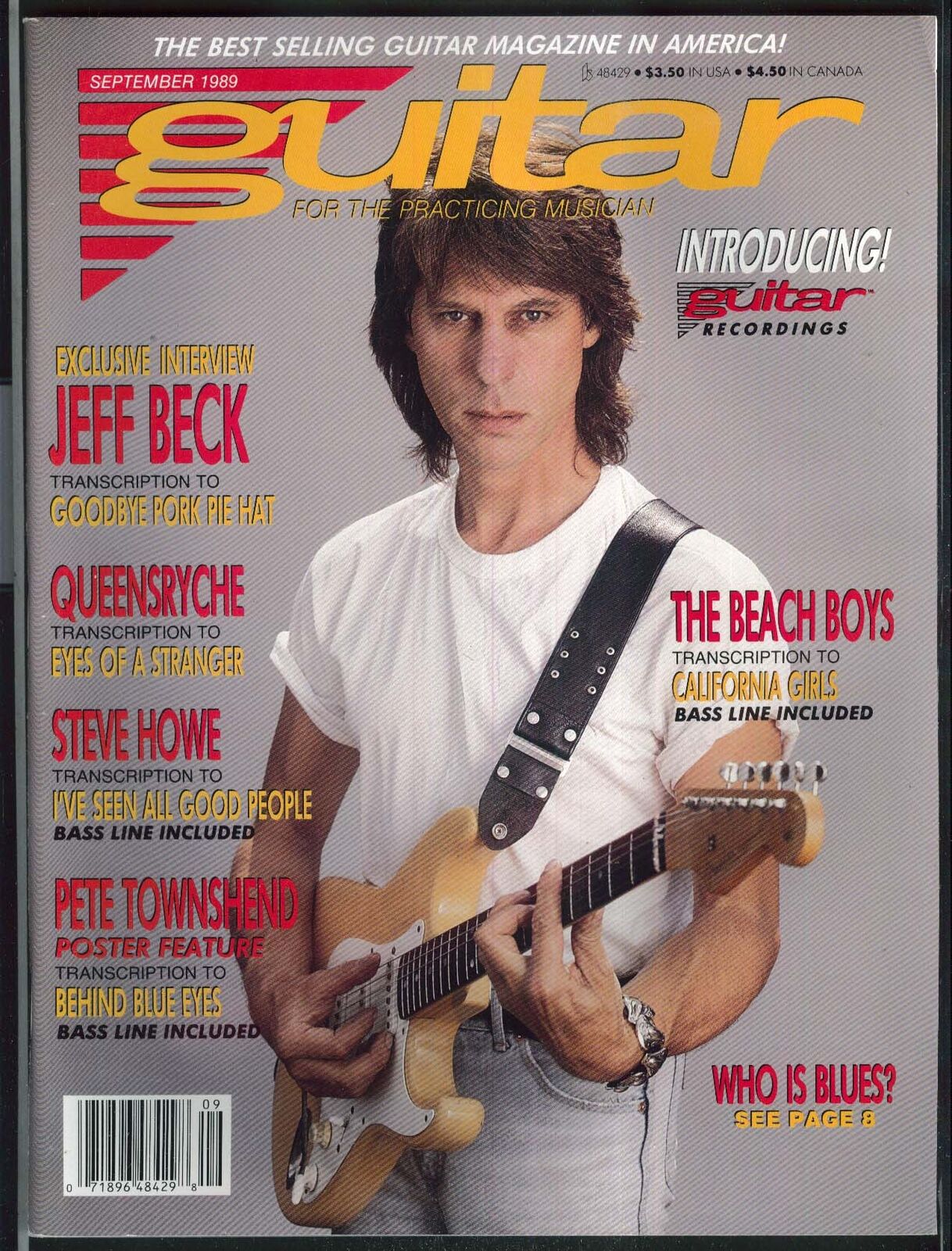 GUITAR Jeff Beck Beach Boys Queensryche Steve Howe Pete Townshend 9 1989