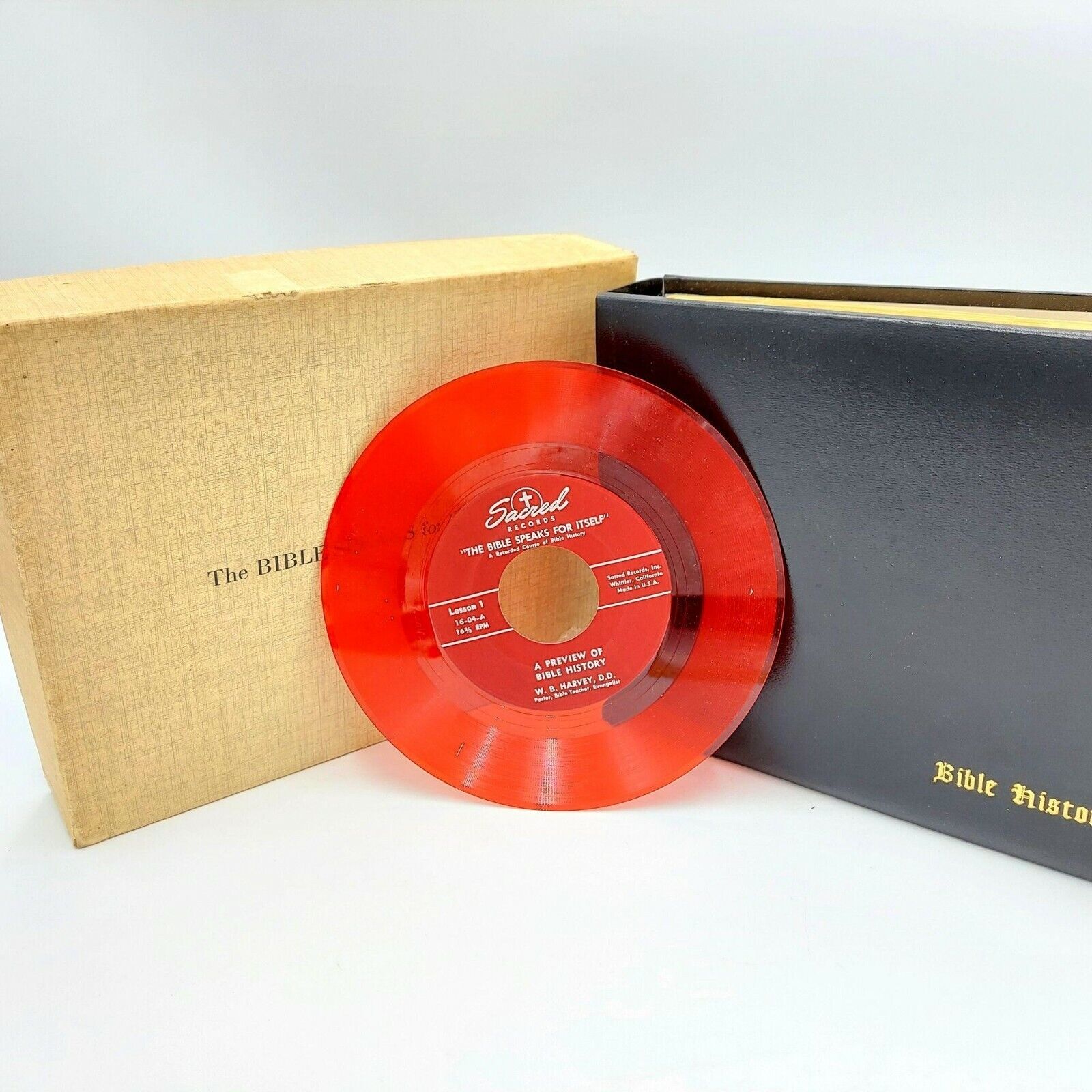The Bible Speaks For Itself 20 Red Vinyl Records Original Binder Box 