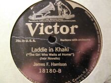 WW I British Soldiers Song LADDIE IN KHAKI/ Trail to Sunset Valley VICTOR 18180 picture