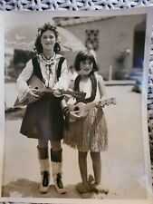 Vintage 8x10 Photo Girls Guitar Hula Dresses Signed Original Hawaii Music picture