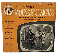 Walt Disney’s Mickey Mouse Club TV Show Mousekemusicals 45 RPM Vinyl Record RARE picture