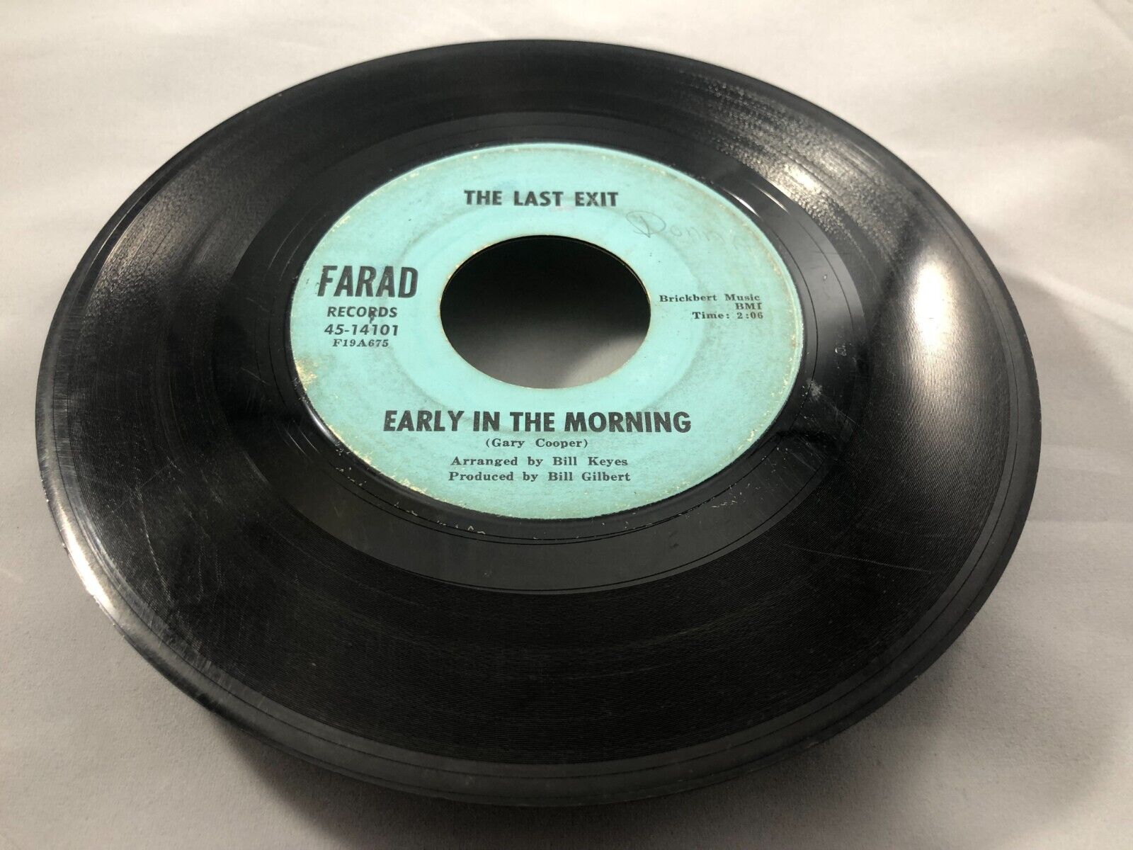 The Last Exit Early in the Morning European Traveler Farad Records 45 rpm garage