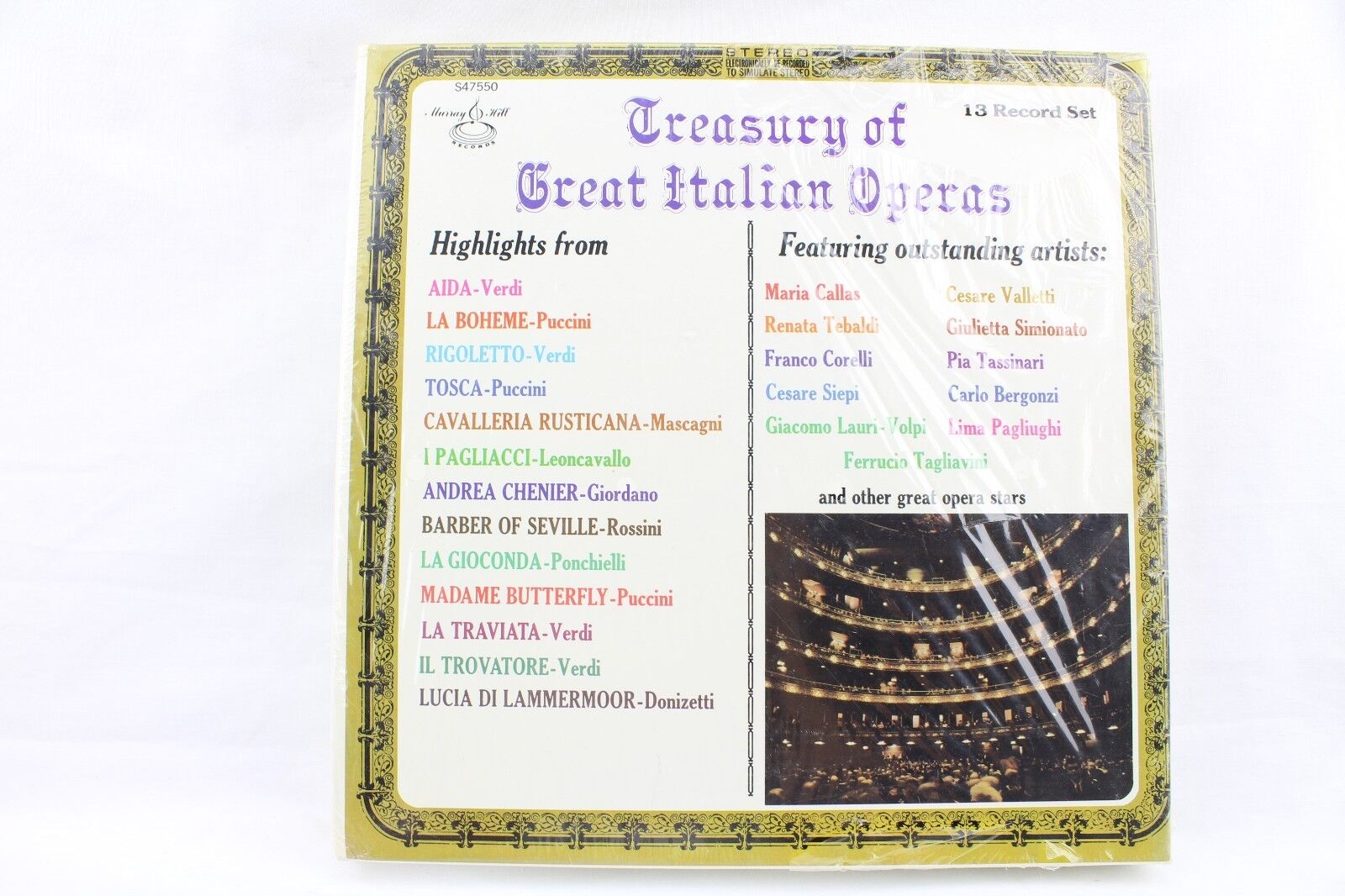 Treasury of Great Italian Operas - 13 Record Set Vintage Vinyl LP 