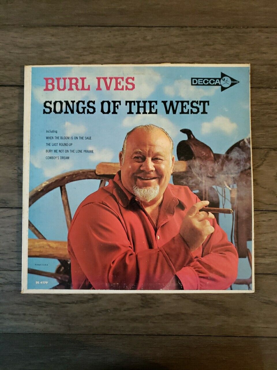 Vintage Burl Ives Vinyl Record Album Songs of the West Decca DL74179