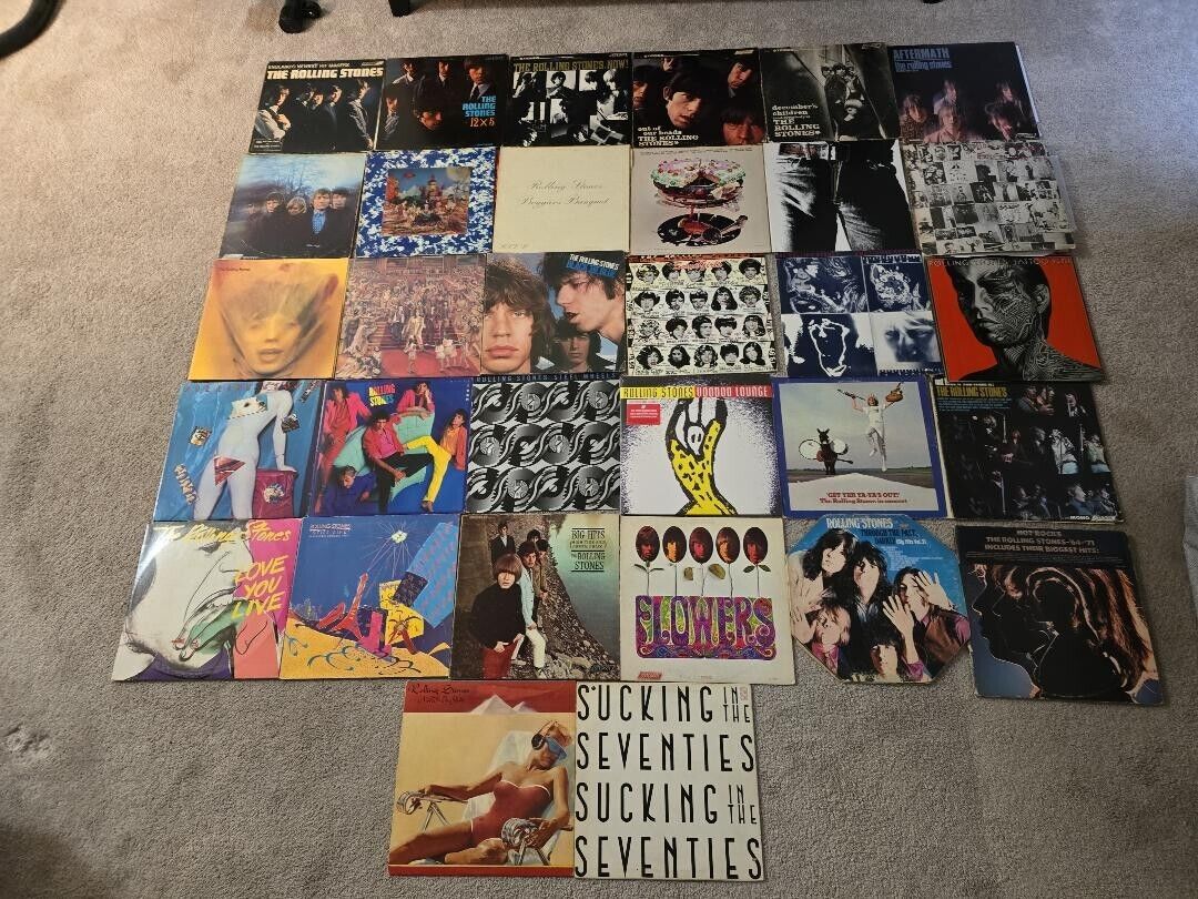 31 Rolling Stones Vinyl Album Record Collection *RARE ALL THESE IN ONE GREAT LOT