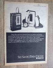 Sanyo personal Hi-fi advert - 1981 - MUSIC ADVERT POSTER 15 x 11 walkman picture