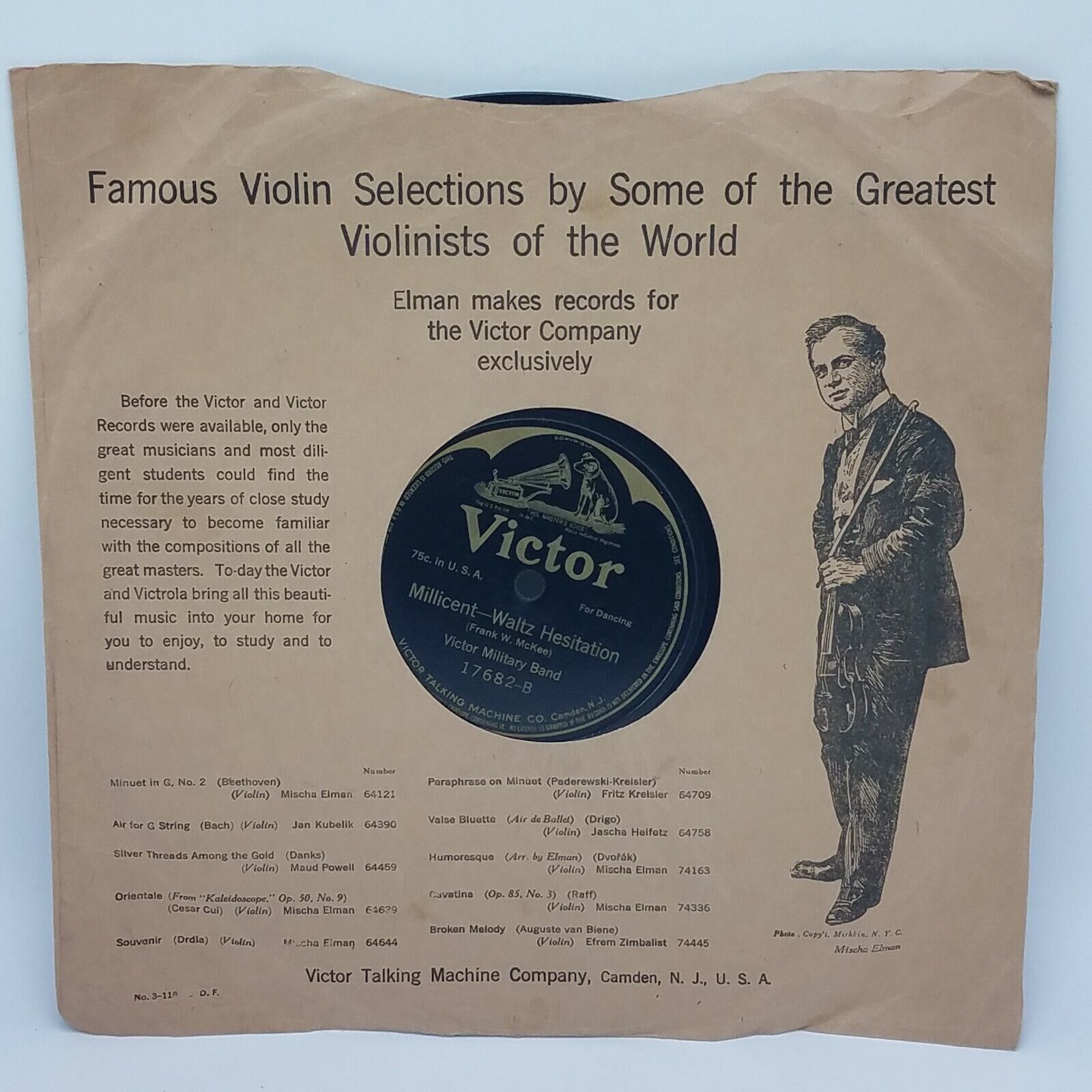 Victor Military Band ‎– Cecile - Waltz Hesitation Victor 17682