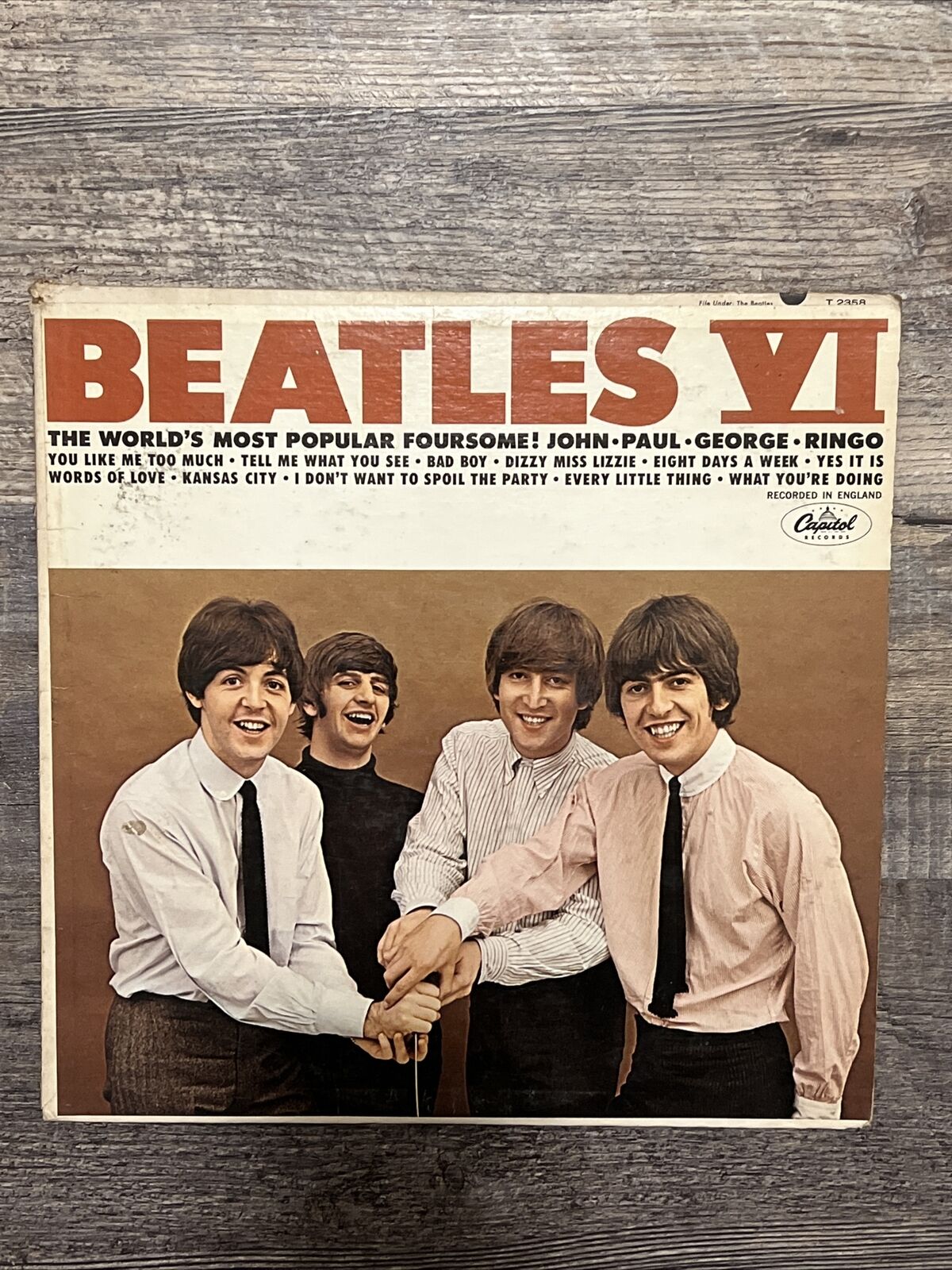 The Beatles VI Original First US Pressing 1965 CAPITOL T-2358 Rare Vintage LP