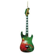 LAST ONE Guitar Mania RED & GREEN Ornament Guitar Shaped Xmas Retired  picture
