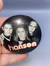 Vintage Y2K Hanson Taylor Zac Issac Button Pin Mmmm Bop Music Memorabilia picture