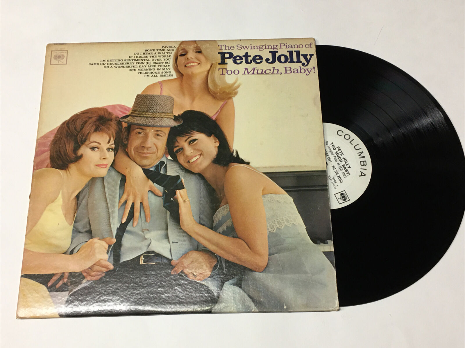 ORIGINAL . SIGNED 1965 PETE JOLLY Too Much Baby ￼12” Vinyl