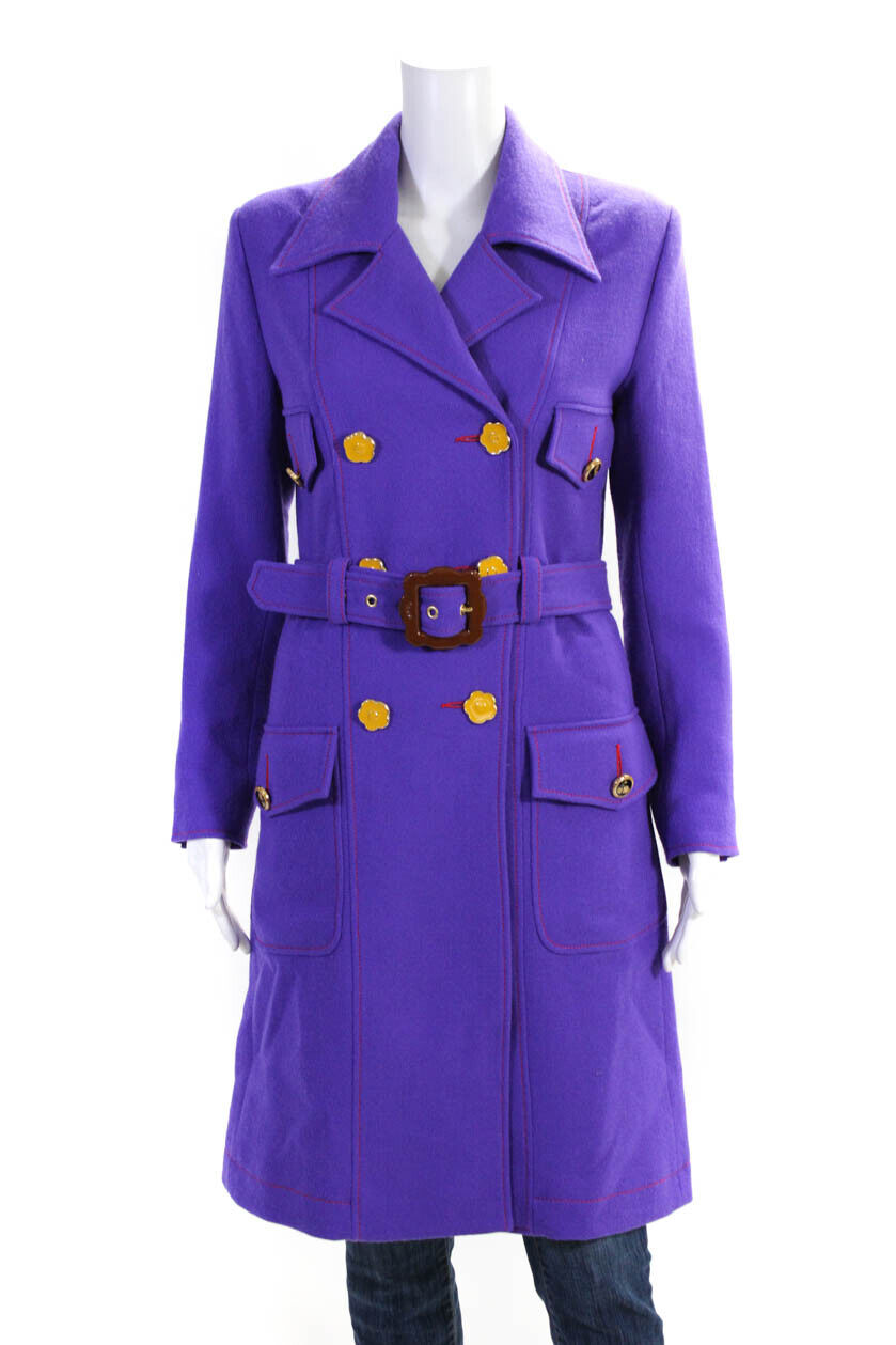 Cormio Womens NWT Nico Long Sartorial Wool Jacket Coat Purple Size S