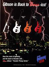 1987 Gibson Thunder Series 20/20 IV V Q-80 Bass Guitar photo vintage print ad picture