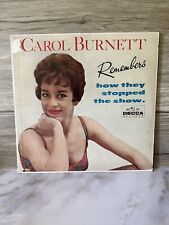 Carol Burnett~Remembers how they Stopped the Show~Decca Mono~Pop Vocal GUC picture