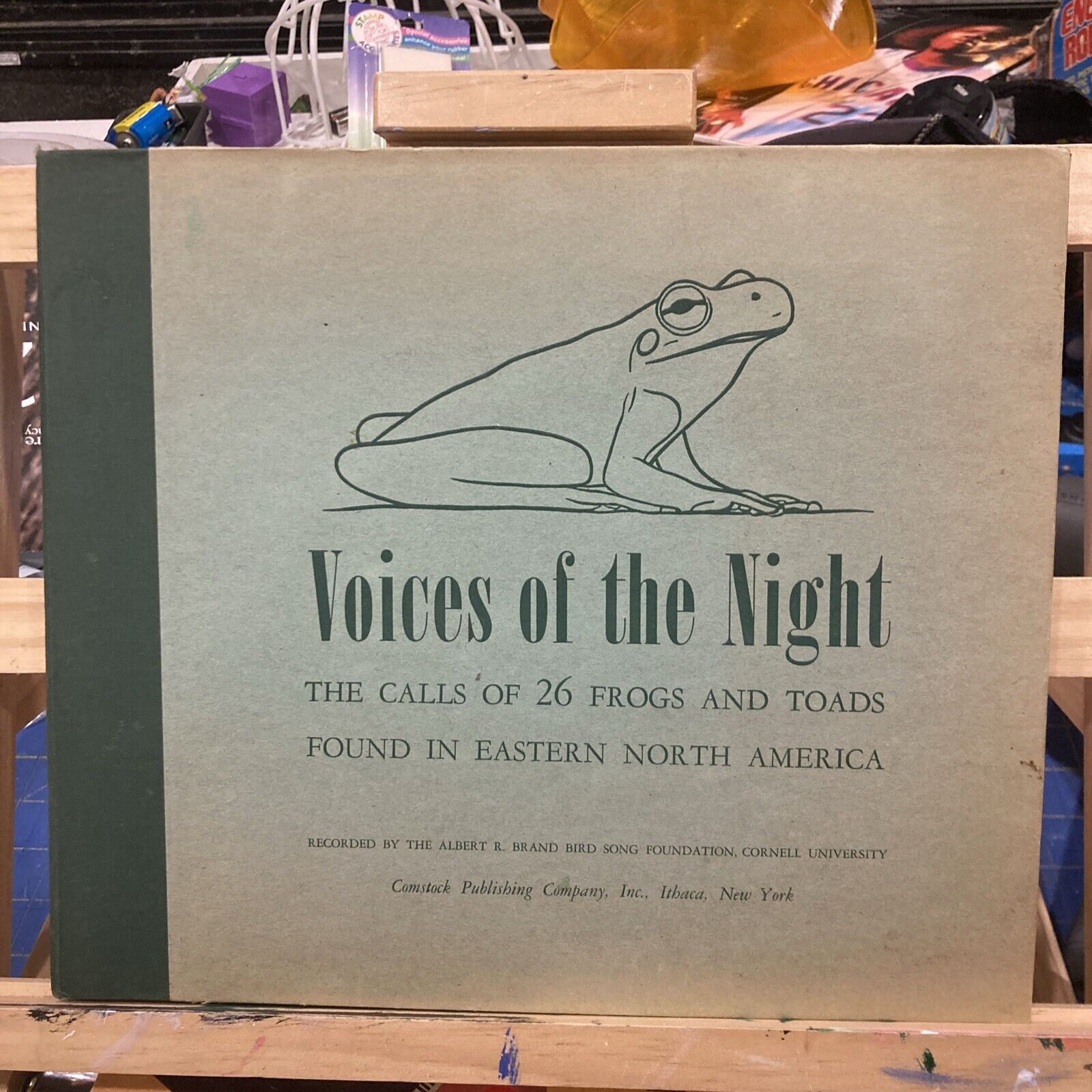 Voices Of The Night The Calls Of 26 Frogs & Toads 1953 Cornell Vinyl VG 4 LPs