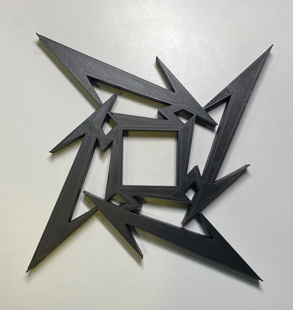 Metallica Logo Ninja Star Figure 3D Printed Handmade