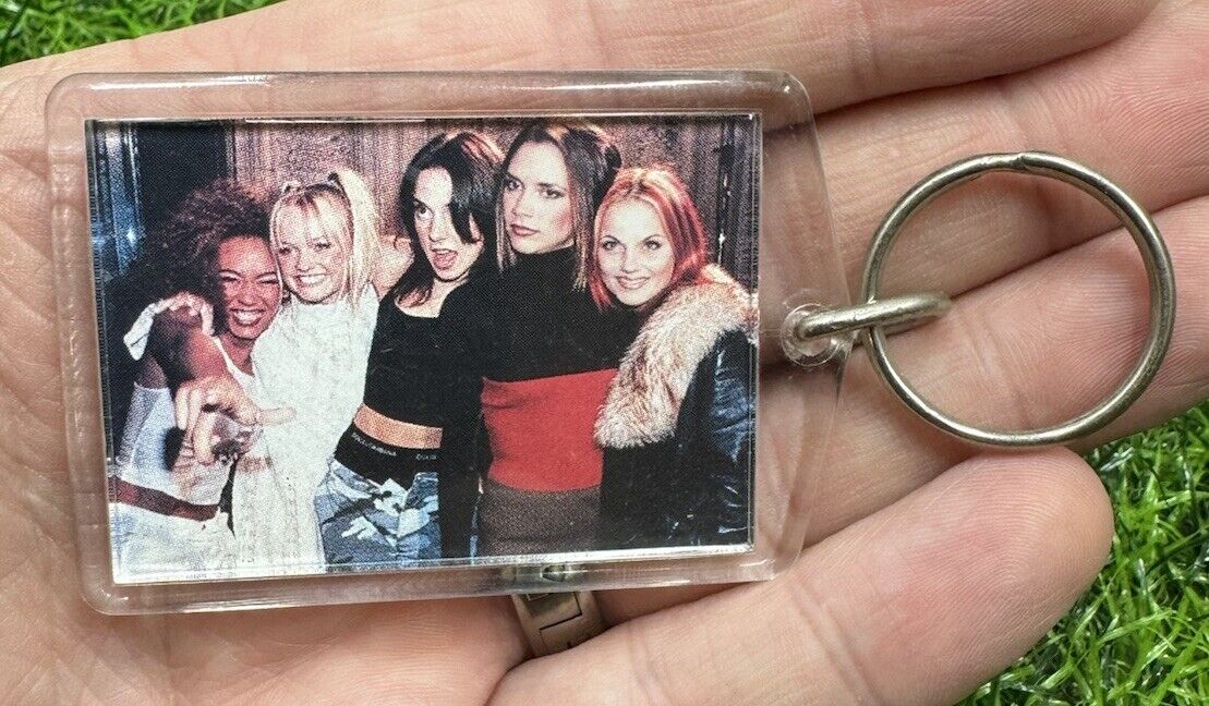 Spice Girls Vintage Photo Keyring Double Sided Clear Acrylic Keychain 1990’s