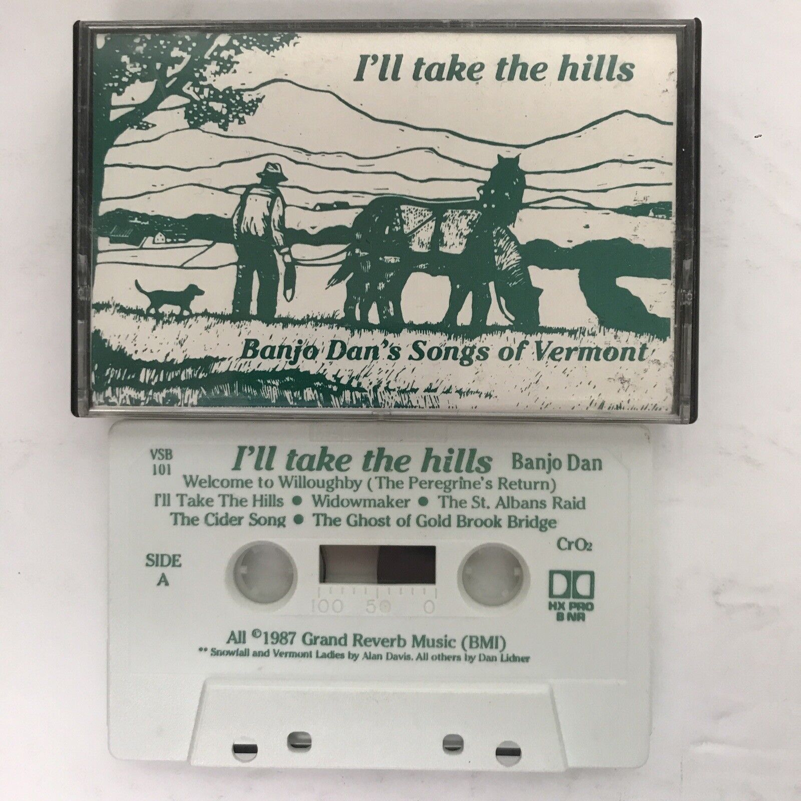 Banjo Dan's Songs of Vermont I'll Take The Hills Cassette Tape OOP PRIVATE PRES