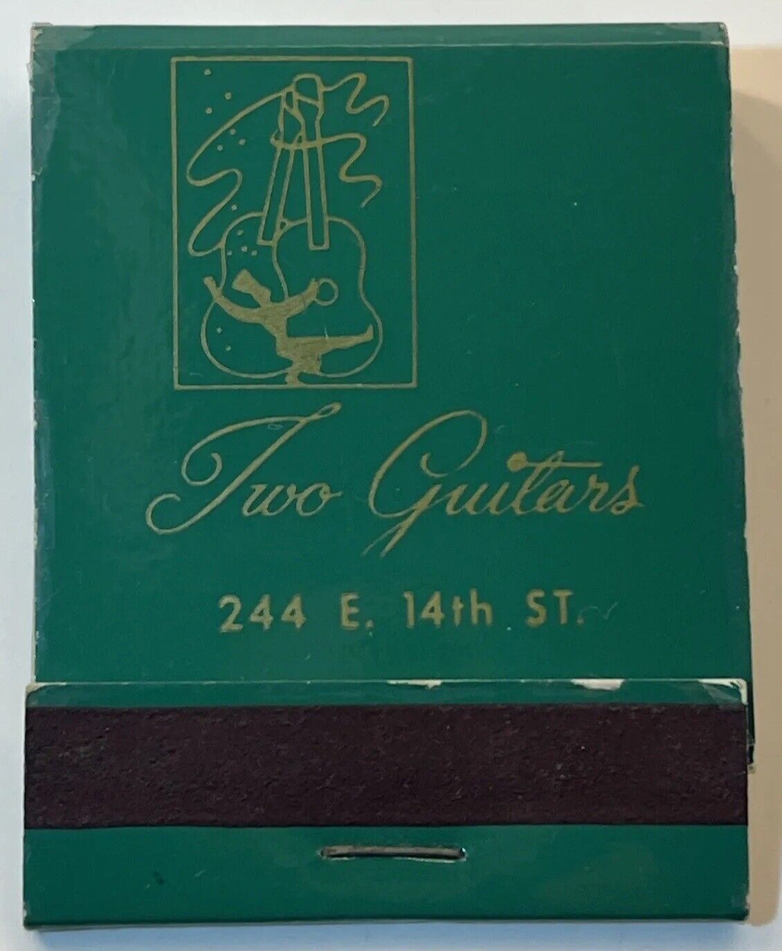 Vintage Matchbook ~ Two Guitars Russian Nightclub New York City NY