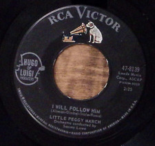 LITTLE PEGGY MARCH WIND-UP DOLL/I WILL FOLLOW HIM RCA VICTOR REC VINYL 45 51-160 picture