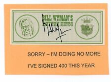Bill Wyman Rolling Stones signed genuine authentic autograph signature picture
