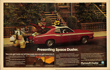 1972 '73 PLYMOUTH DUSTER Car Auto Guitar Vintage Magazine Centerfold Print Ad picture