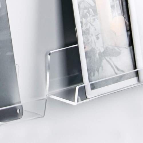 3 Pack Vinyl Record Wall Mount Holder-12 Inch Clear Acrylic Shelf for Vinyl Reco