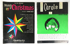 Christmas Organ Song Books Vintage Sheet Music 12 in X 9 in Carols and Popular picture