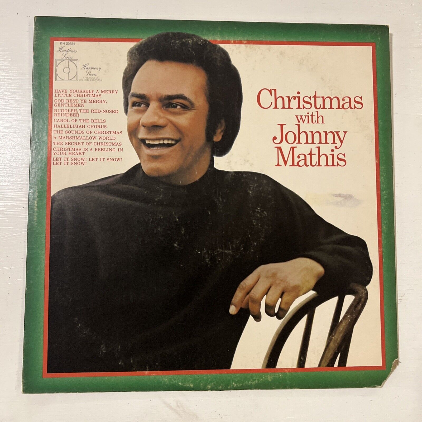 Johnny Mathis  Christmas With Johnny Mathis 1971 Vinyl LP KH 30684 VG+/VG