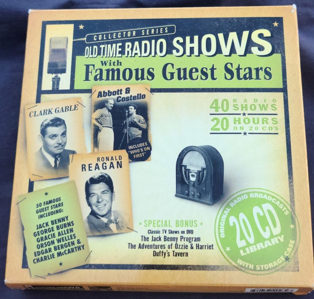 Collector Series Old Time Radio Shows with Famous Guest Stars – 20 CD Set – NEW