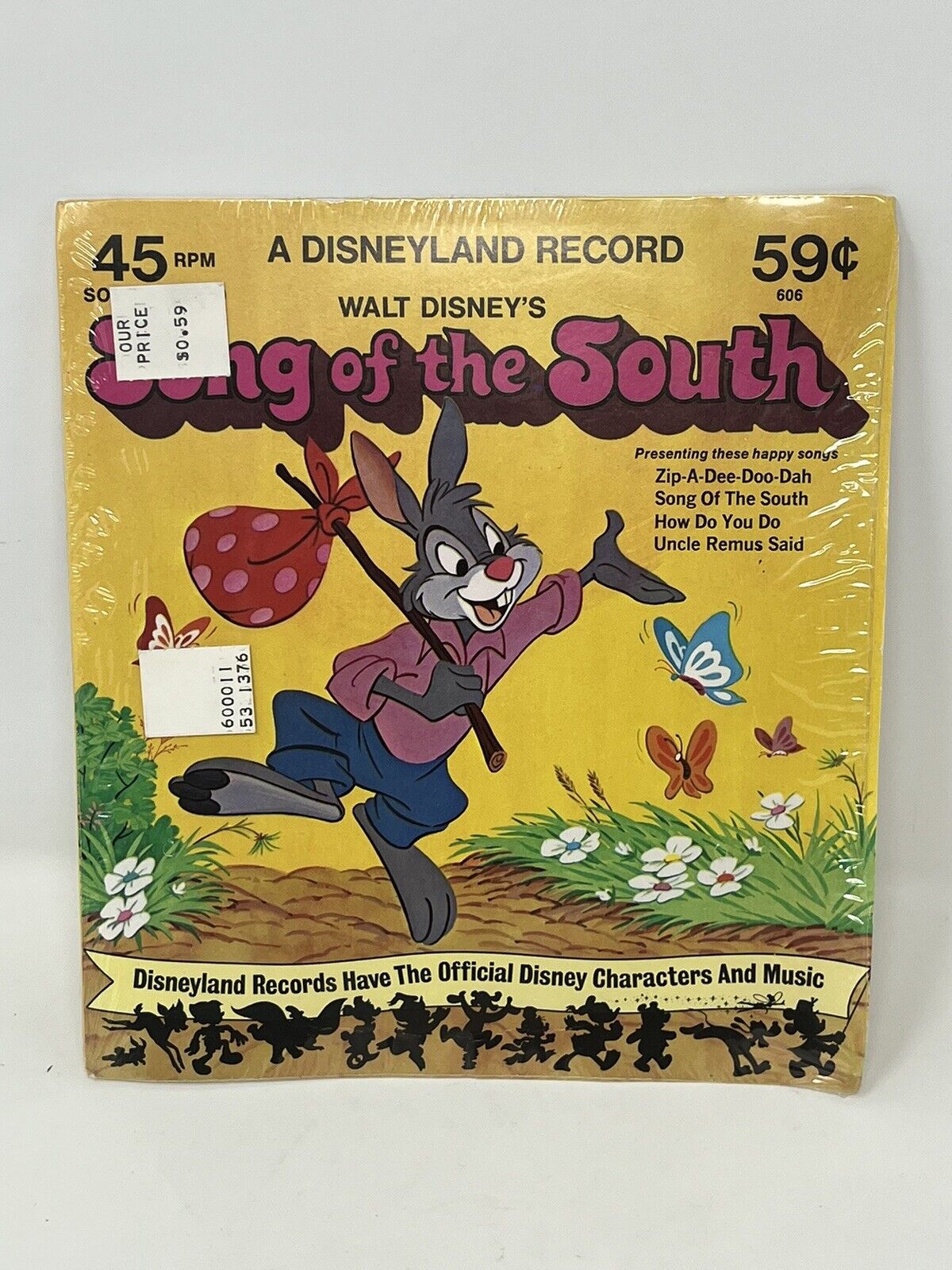 Vintage Rare Rare Disneyland Record 45 rpm Song Of The South, Vinyl Record