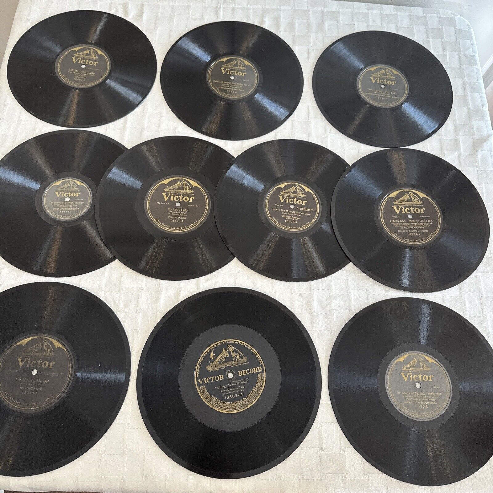 Lot 10 Vintage Victor Records 78RPM 10” 1920-1940s Various Genres And Artists #4
