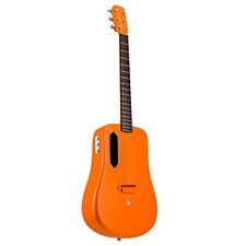 2 Carbon Fiber Guitar 36 Inch Acoustic Electric Travel Guitar (Freeboost-Orange) picture