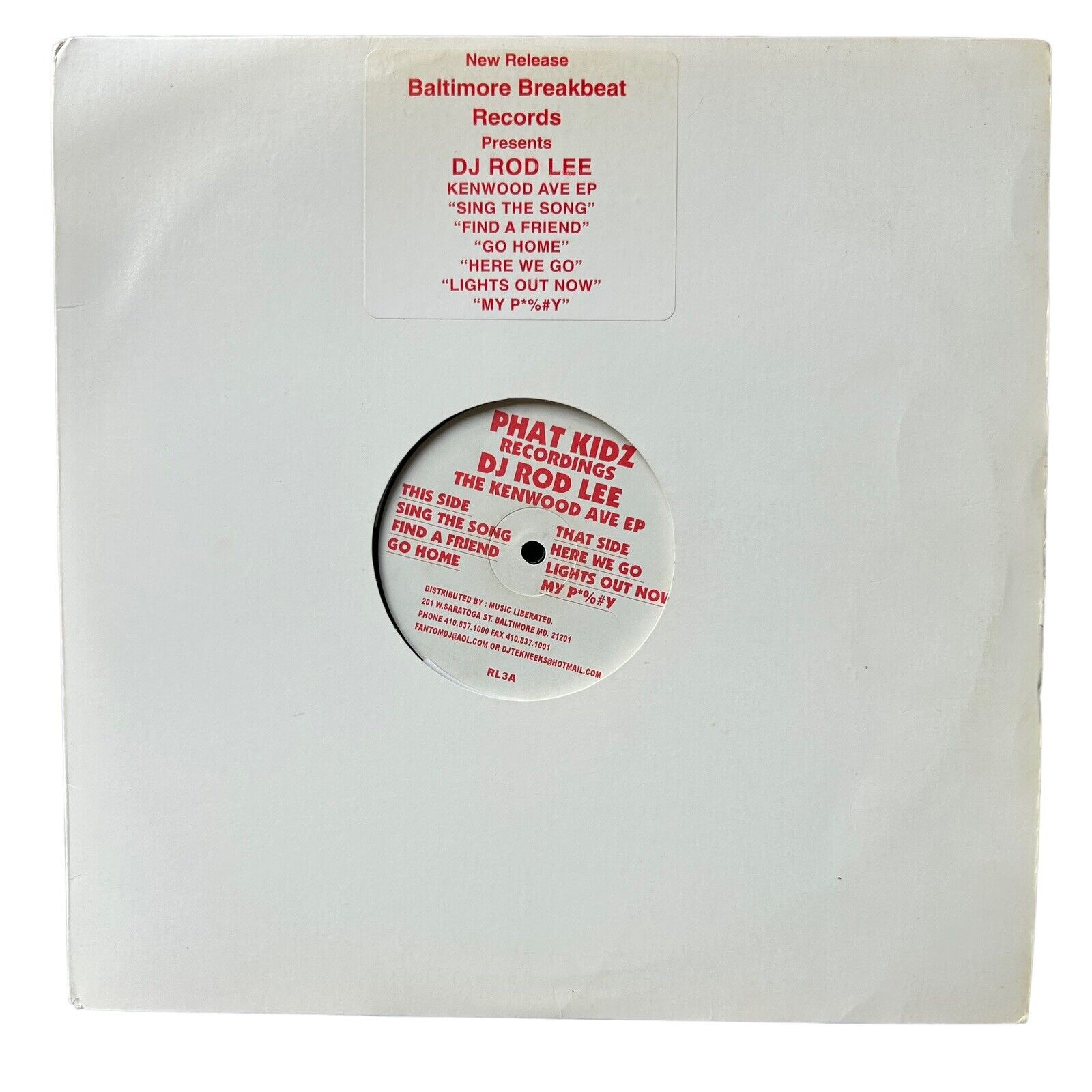 DJ Rod Lee - The Kenwood Ave. EP (VG+/VG+) Vinyl LP