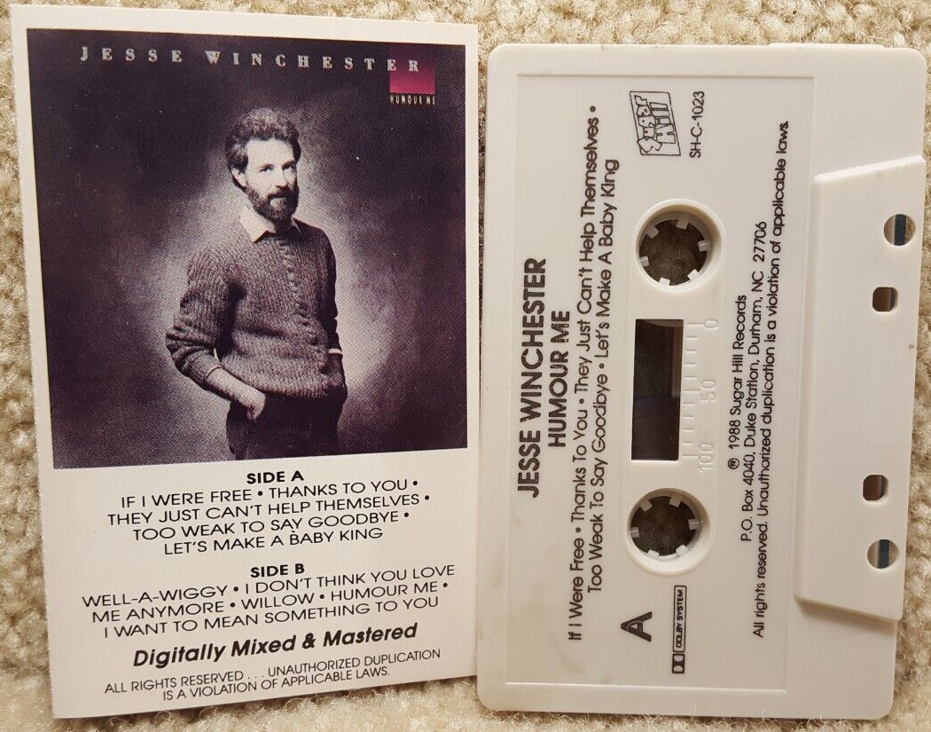 Vintage 1988 Cassette Tape Jesse Winchester Humour Me Sugar Hill Records