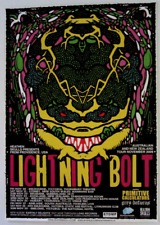 LIGHTNING BOLT (ARTIST NAT DAMM)  ORIGINAL TOUR POSTER picture