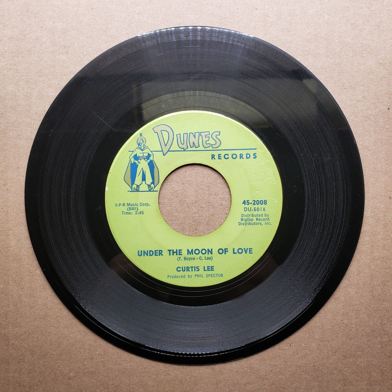 Curtis Lee - Beverly Jean; Under The Moon Of Love - Vinyl 45 RPM