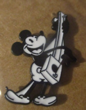 #P135 Classic Disney Black & White Steamboat Mickey with Guitar Enamel Pin picture