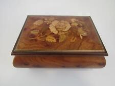 Vintage Reuge Burl Wood Music Jewelry Box Masquerade Phantom Of The Opera #6196 picture