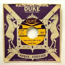 JAMES DAVIS 45 What Else Is There To Do Come to Rock N Roll DUKE Mint- RnB #1227 picture