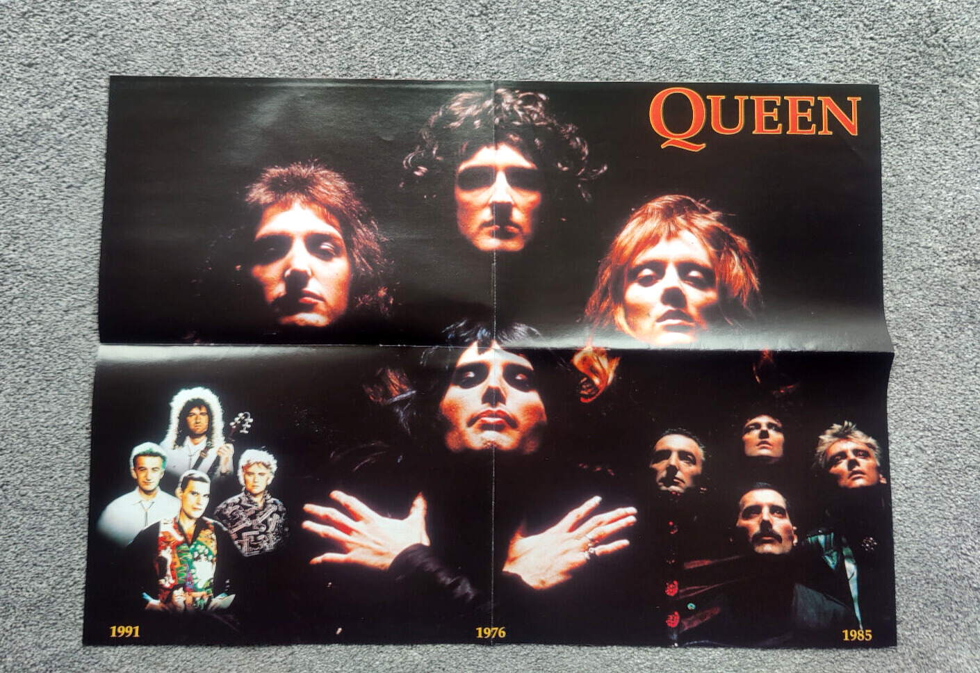 Queen / Freddie Mercury - Double-Sided Poster - Vintage/Rare